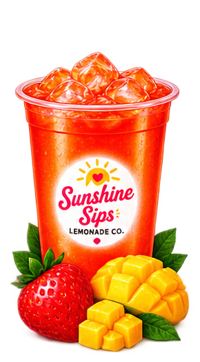 Mila's Texas Sunset strawberry mango lemonade